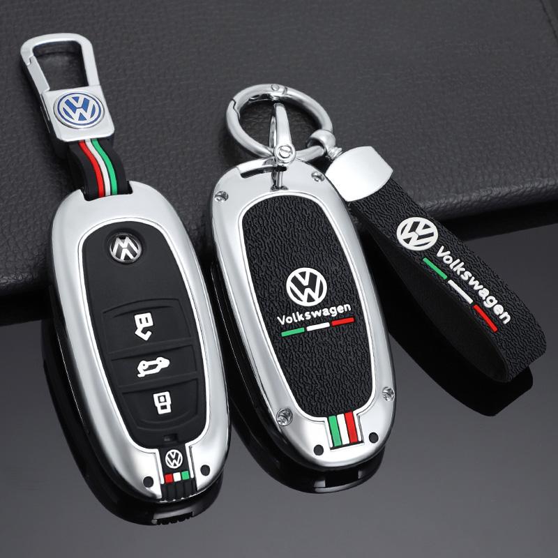 For VW Zinc Alloy Car Smart Key Case Cover Protection Shell For VW Volkswagen Touareg 2017 2018 2019 2020 2021 Auto Keyless Ac