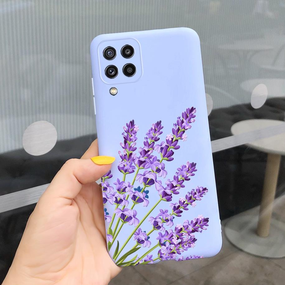 For Samsung M32 Case Silicon Back Cover Flower Phone Case For Samsung Galaxy M32 M12 M42 M52 A12 A22 A32 A42 A52 A72 5G Soft Bag