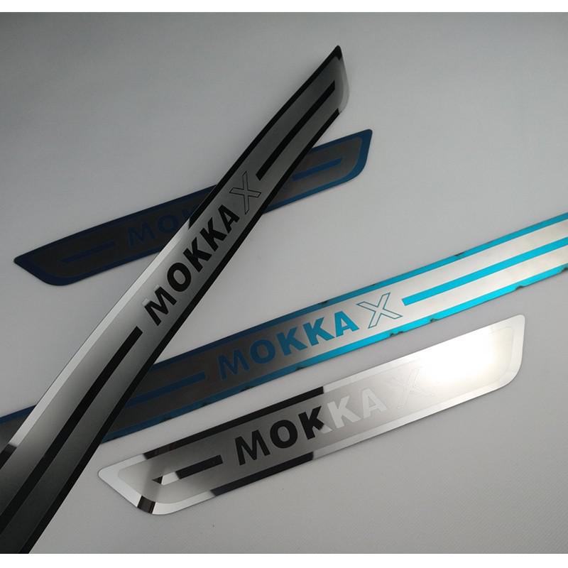 

For Opel Vauxhall Mokka X 2012-2020 Door Sill Scuff Plate Trim Stainless Threshold Pedal Entry Guards Protector Car Accessories серебряный