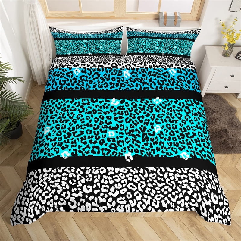 Filtration Facilities Unisex Leopard Print Soft Duvet Cover Wild Animal Beding Set Chetah Comfortable Quilt Cover King-Sized Dimensionsd Dimensions Suitable Young Boys Plus Young