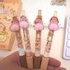 4Pcs Cute Cartoon Capybara Gel Pen Stress Relief Press Butt Soft Grip Pen Neutral Pen Student School Writing Stationery Supplies