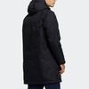 adidas Sleeve Badge Hooded Mid-Length Down Jacket Men Outerwear Black HA1174