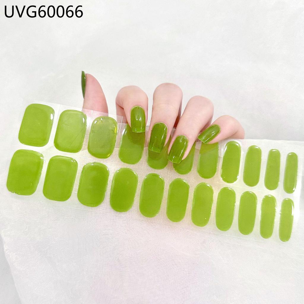Transparent Nude UV Gel Nail Art Stickers: Semi-Cured, Semi-Baked Manicure Sheets
