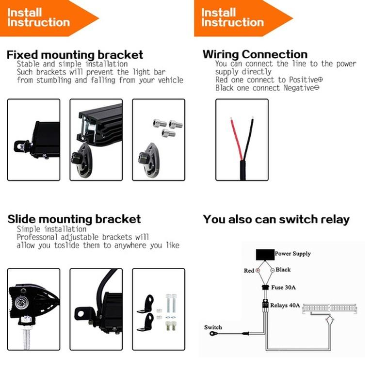 Faruri cu LED 24V pentru camion Faruri cu bandă LED Reflector pentru mașină Lumină cu LED Super Bright 12v Off-road Lumină modificată