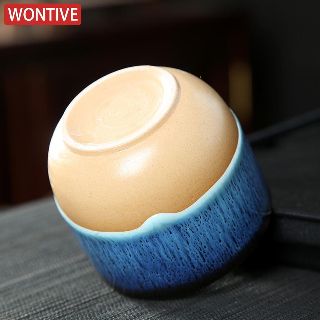 Kiln Change China Ceramic Tea Cup Pottery Jianzhan Drinkware  Temmoku Glaze Porcelain Kung Fu Cups Set for Water Latte Milk