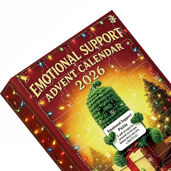 Unique Holiday Gift Emotional Support Advent Calendar, 24 Day Countdown Box with Ritualistic Unboxing Experience Inspirational Quote Acrylic Pendants,