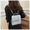 Butterfly Knot Faux Leather Mini Backpack for Women Trendy Small Shoulder Crossbody Purse CLE