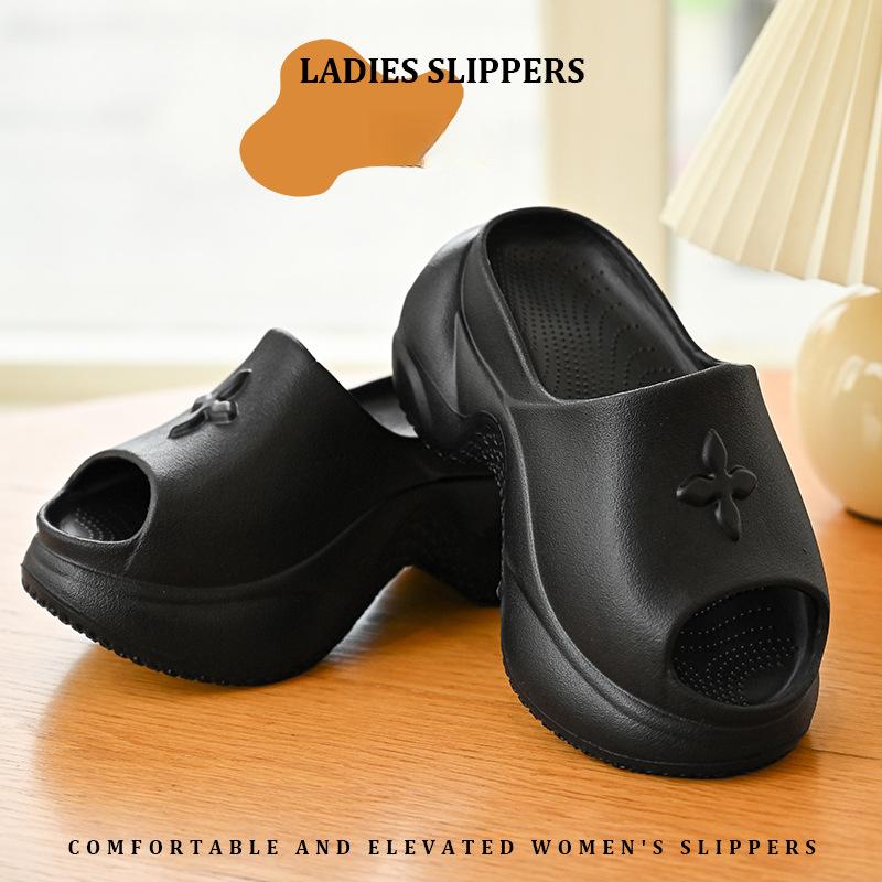 

Slope and sponge cake, one line dragging, cross flower thick soled slippers, women s summer cool slippers, comfortable for wearing on the beach 35 білий