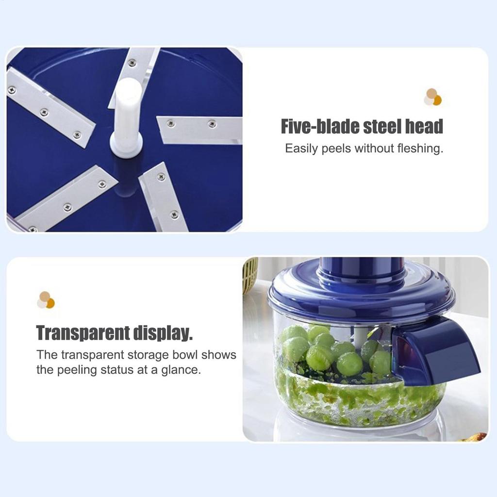 Grape Peeling Machine Automatic Machine Electric Garlic Peeler Kitchen Food Prep Equipment USB Charging For Healthy Eating