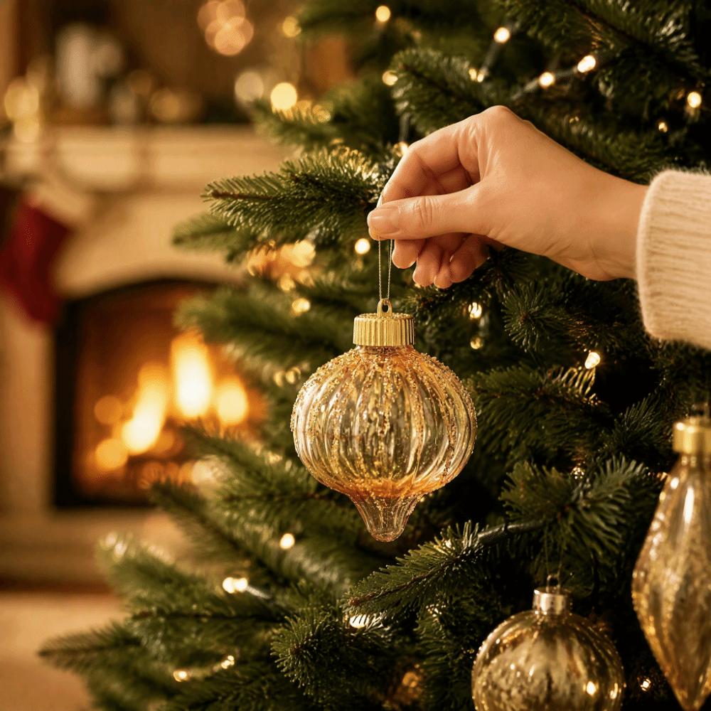 Sequin Christmas Ornament Plastic Ball Tree Hanging Decor Christmas Tree Decor