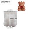 Love Rose Bear Mold Diy Aromatherapy Candle Cake Silicone Mold Home Decoration Creative Valentine'S Day Gift Silicone Stencils