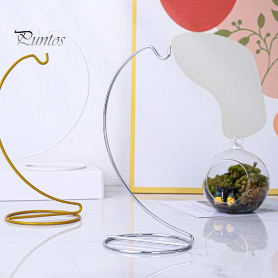 Moderner Minimalistischer Ständer Ornamenthalter für Glaskugeln Spiraldesign mit Stabiler Eisenbasis Gestell Luftpflanzen Terrarium Hexenkugel Hochzeit Zuhause