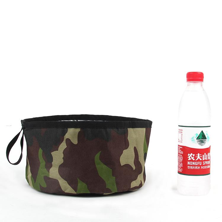 Oxford Cloth Outdoor Dog Food Bowl Portable Folding Food Basin Pet Going Out Drinking Bowl Large Capacity Travel Dog Bowl