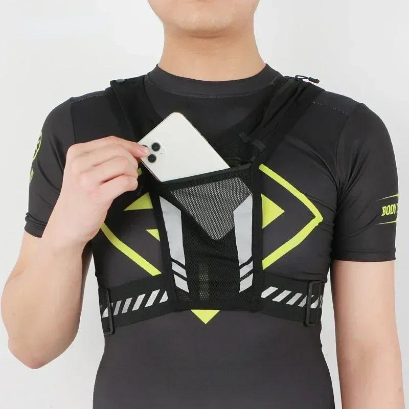 Gilet da Corsa Ultraleggero con Tasca per Telefono Portaborraccia Traspirante Zaino Idratazione per Sport all'Aperto Ciclismo Escursionismo Trail