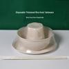 Rice Husk Outdoor Disposable Tableware Set