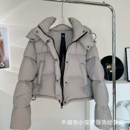Puff down jacket women's short Korean version of small winter new fashion hooded thickened bread jacket