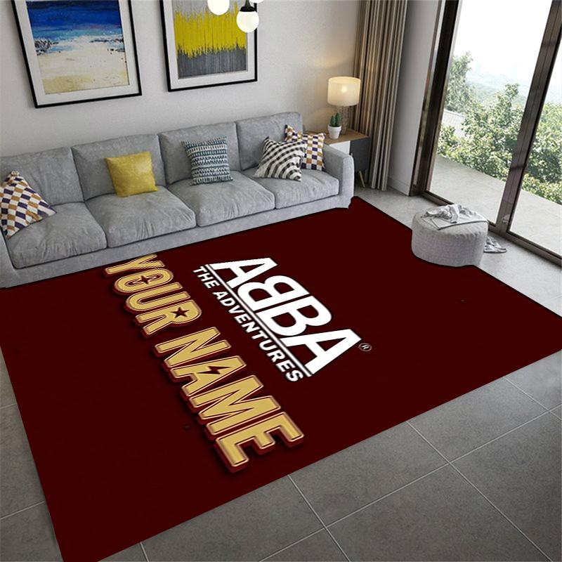 Custom Name ABBA Carpet Rug for Living Room Bedroom Home Sofa Decoration,Kids play Non-slip Floor Mat