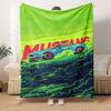 For Mustang,Speed,Artwork-Themed Flannel Blanket, Glam Style, Digital Print, All-Season Comfort, Tear-Resistant, Knitted Craftsmanship, Poly