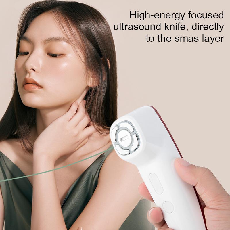 Compact face lift, portable, removes wrinkles around the eyes and neck and is anti-aging