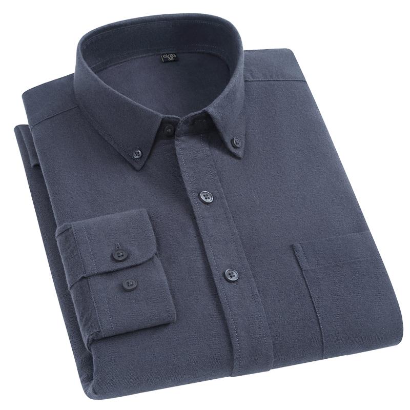 5XL Men Shirt Long Sleeve Slim Fit Cotton Oxford  Classic Stripes Shirt Men Long Sleeve Plaid Shirts Casual Business Soft Cozy