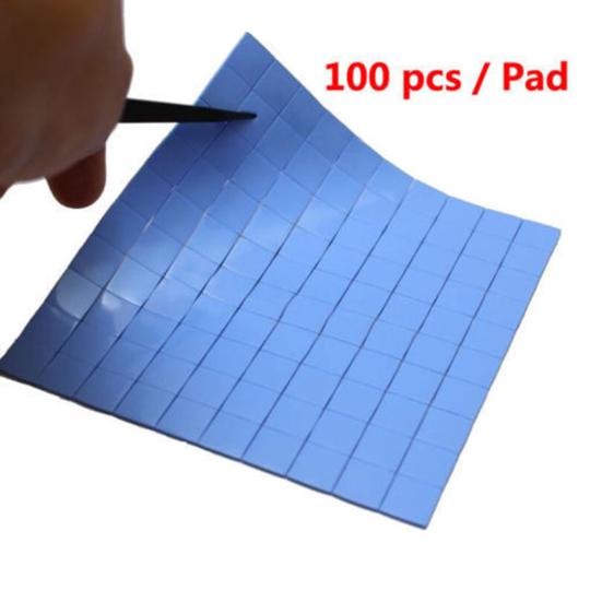 100 Stück 10 x 10 x 0,5 mm Kühlkörper-Silikon-Wärmeleitpad für GPU VGA IC