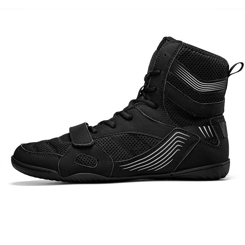 2 New Boxing Shoes Men's Medium Help Breathable Fighting Training Shoes Wrestling Shoes Boxing Sports Shoes Loose