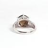 Klasyczny pierścionek ze srebra próby 925 Prawdziwe kamienie szlachetne Naturalny okrągły 12,0 mm Smoky Duży rozmiar Wykwintna biżuteria dla kobiet na prezent na przyjęcie urodzinowe