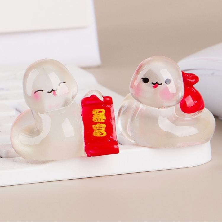 10Pcs Miniatures Snake Glowing In Dark Fairys Garden Decorations Mini Snake Resins Cute Home Decorations
