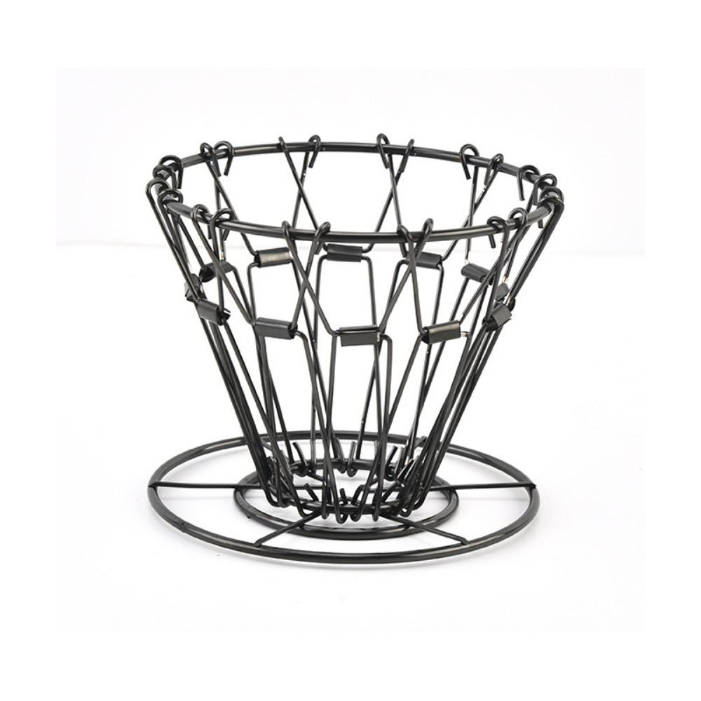 Stainless Steel Foldable Coffee Drip Stand Reusable Handheld Coffee Filter Paper Holder Rust-proof V-shaped