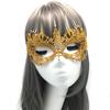 Halloween-Augenabdeckung, exquisite Spitzen-Halbgesichtsmaske mit Strass-Dekoration für Party, Cosplay, Bühnenzubehör
