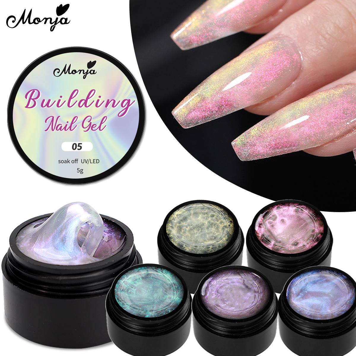 

Monja 2 шт. гель для ногтей с антипригарным покрытием для рук, твердое наращивание, строительный клей для резьбы, быстрая скульптура, моделирование дизайна ногтей, прозрачная форма телесного цвета, инструменты для дизайна маникюра