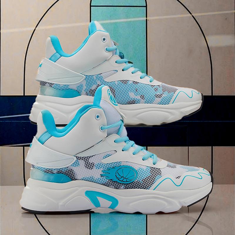 Basketball Shoes Mesh Youth Shock Absorption Sports Non-slip Breathable Trend Shoes