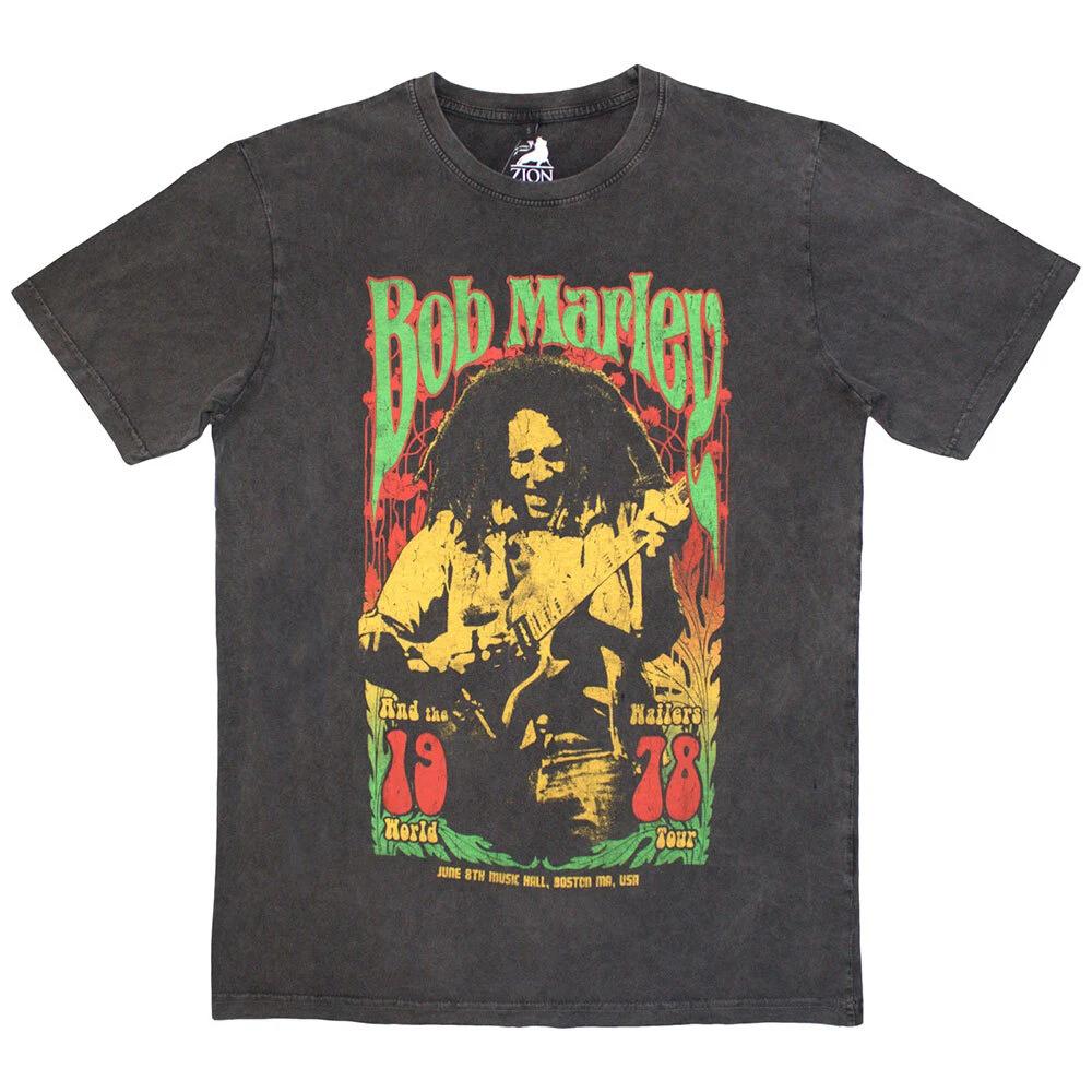 Bob Marley Unisex Stone Wash T-Shirt: 1978 (Large) S