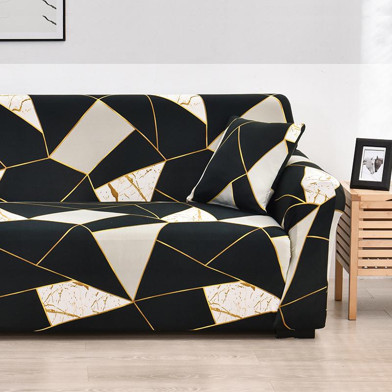 Stretch Stripes Sofa Slipcover Elastic Sofa Cover for Living Room Non Slip Furniture Protector for Pets Soft with Elastic Bottom