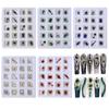 20Pcs/Box Nail Manicure Decor Gloss Three-dimensional Shining Art Sparkling DIY Faux Diamond Nail Alloy Decor