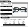 Retro Square Classic Rice Stud Frame Myopia Glasses Anti Blue Light Computer Women Near Sight Eyewear Prescription