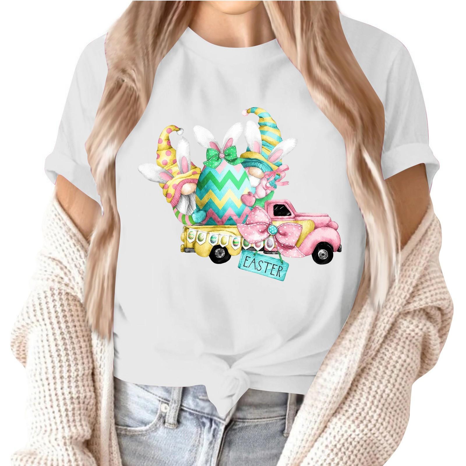 

Жіночий топ з короткими рукавами та принтом на горловині XL рожевий