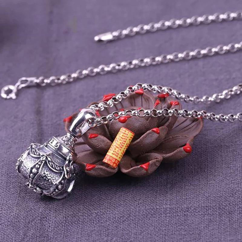 Retro Alchemy Furnace Can Open Pendant Gazang Bottle Pendant Ethnic Style Trend Lucky Wealth Jewelry for Men and Women