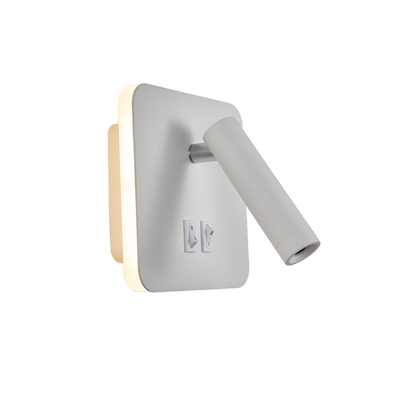Multicolor LED Wall Lamp with Rotatable Head - Modern Atmosphere Spotlight for Bedroom
