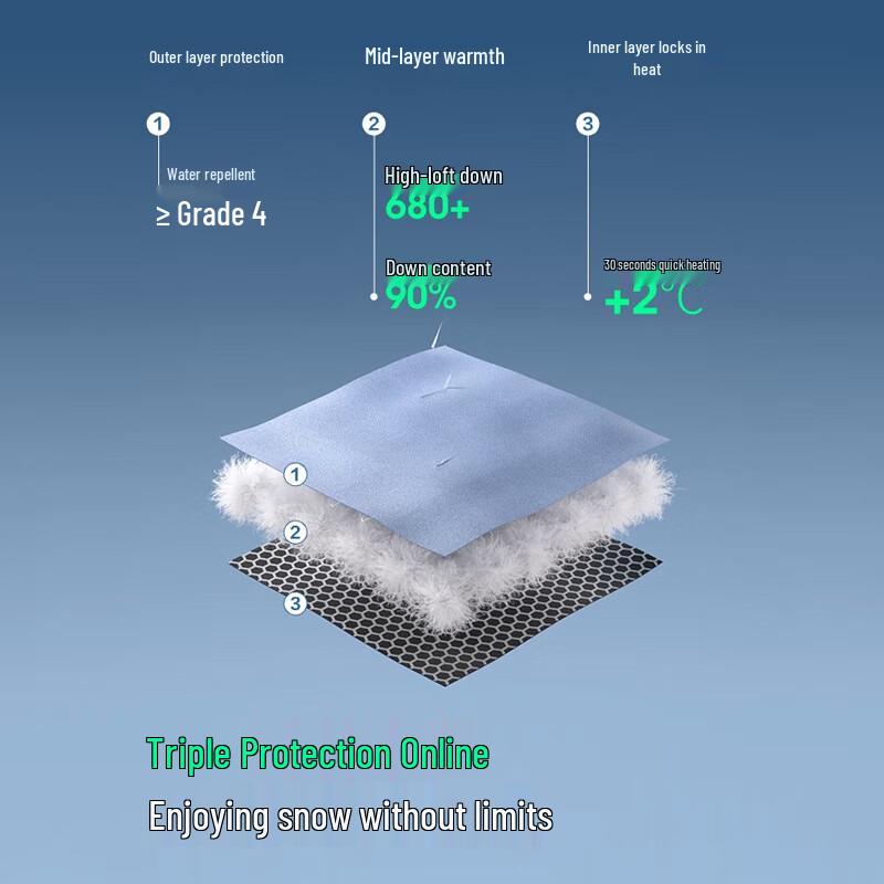 BOSIDENG B250246800 Ice & Snow Sports Hooded Down Jacket