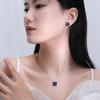 I Love September 925 Sterling Silver Ladies Silver Ladies Stud Gift [JIANGXIN] You, Four-leaf Clover, Birthstone, Sapphire, Earrings, Hypoallergenic,