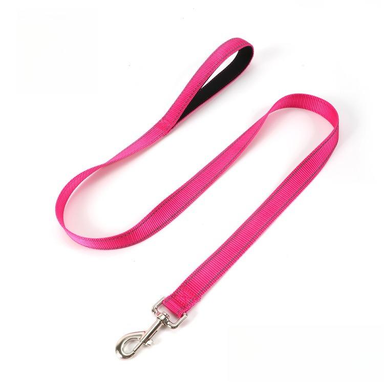 Dog out traction leash high density nylon reflective dog leash high quality large dog anti-lost pet leash (as the picture,S 2.5CM 120CM)