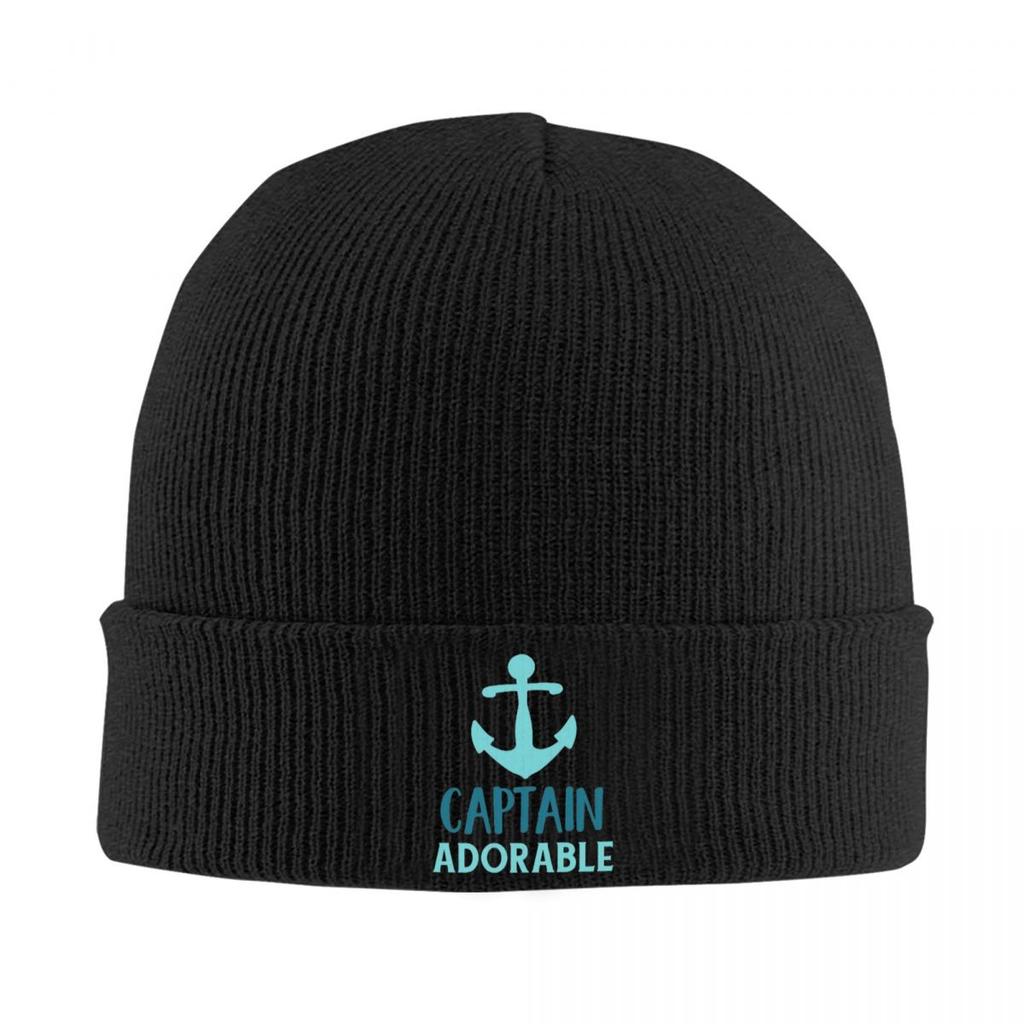 Captain Anchor Warm Knitted Cap Hip Hop Bonnet Hat Autumn Winter Outdoor Beanies Hats for Unisex Adult