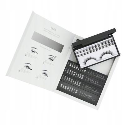 Wimpern - Nanolash - Starter-Set HARMONY - Heimanwendung - Farbe Schwarz - Büschel-Extensions