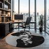 Luca Hanni Printed Round Rug Carpet Chair Rug Area Rug Entryway Doormats,for Office Chair Living Room Bedroom Kitchen Room.