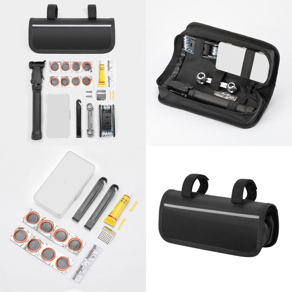 Bicycle Repair Tool Kit With Pump And Wrench For Cycling Enthusiasts
