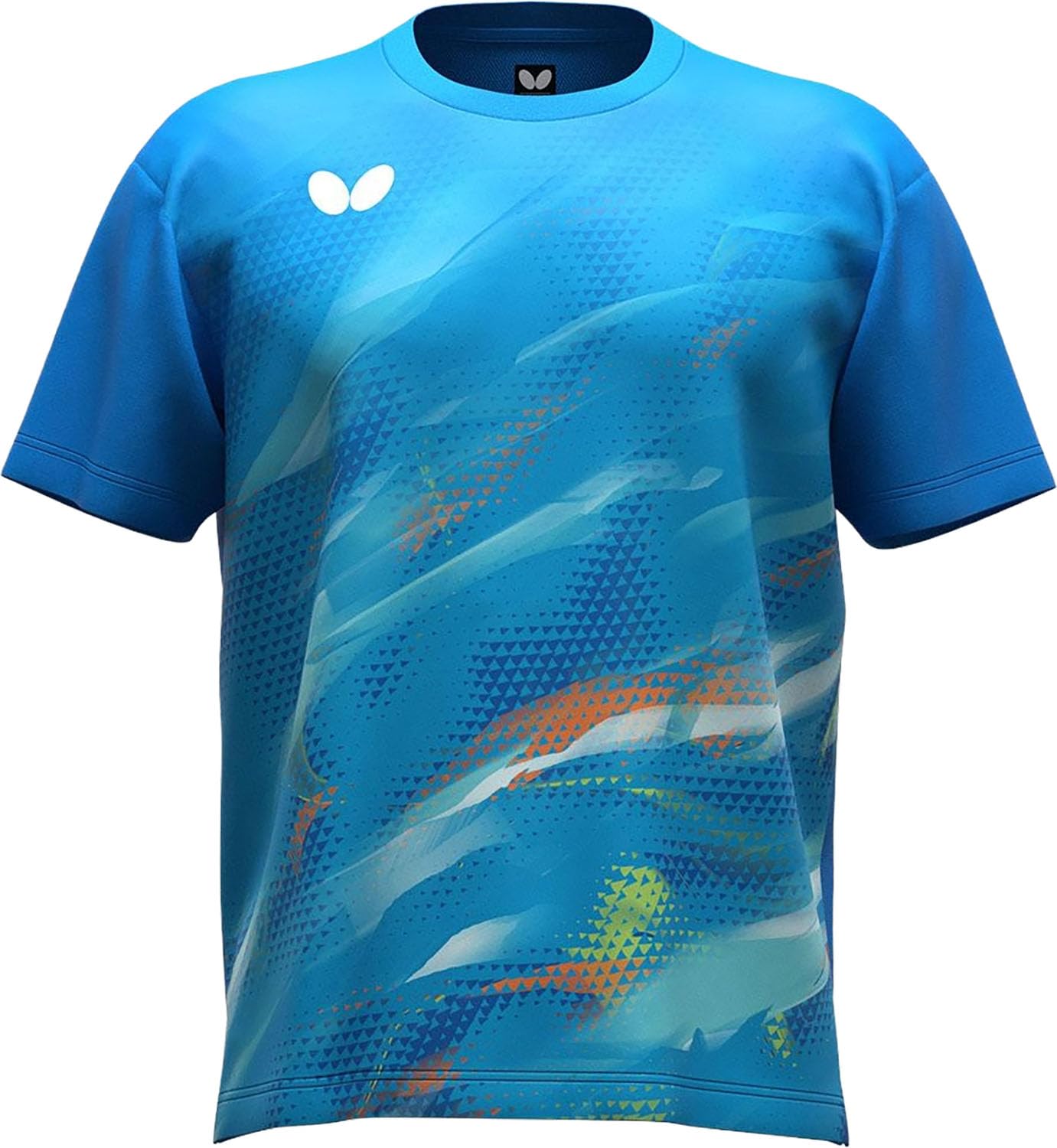 

Table Tennis Stretchable Adros Sky Size 47420 [Butterfly] [Butterfly] Top, Moisture-wicking, Quick-drying, T-Shirt, Blue, L,