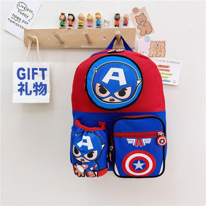 Adorable Nylon Cartoon Backpack For Kids With Spacious Compartments And Fun Designs