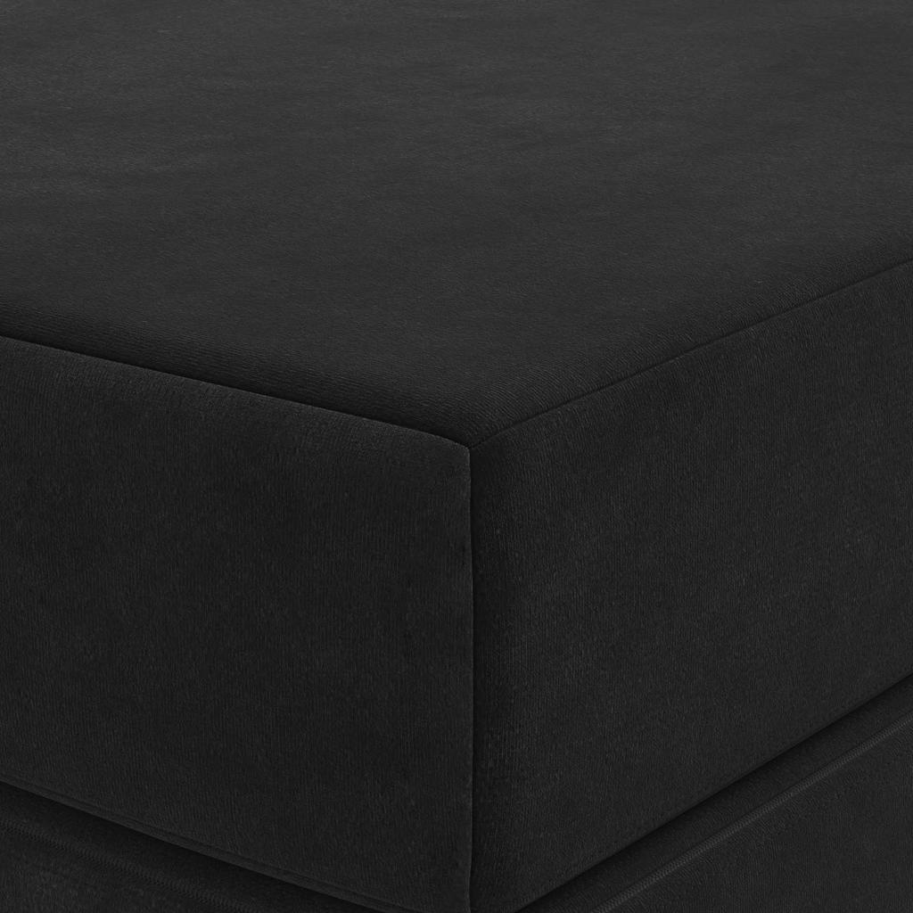 Folding Sofa Bed 180 x 67 x 45 cm Black