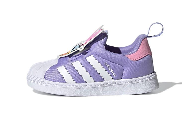 

Disney x Adidas Originals SUPERSTAR 360 Abrasion Resistant Low top Toddler Shoes Purple Infant And Toddler GX3280 21